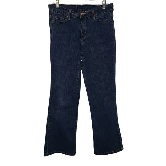 Levi's womens jeans blue denim medium wash Flare Cotton Blend 12 Short 2999